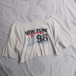 New York Brooklyn 98 Graphic Crop Top