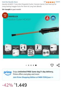 Price Drop !!!!! Havells Chopstick Hair Curler