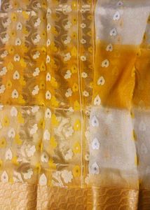 Gorgeous Yellow festive Saree