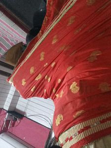 beautiful red saaree