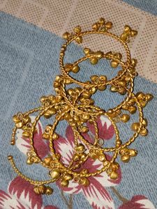 Beautiful Gold-Tone Anklets with Bells