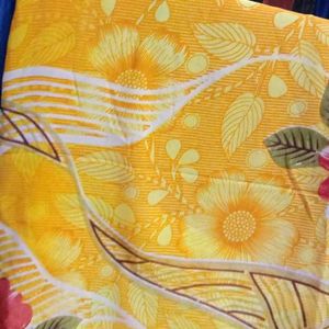 New saree with unstitched blouse piece