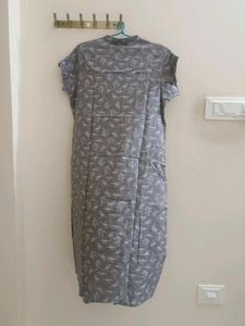 Never worn Stylish Grey Printed Kurta