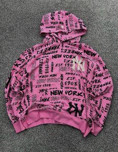 Pink Yankees Graphic Hoodie