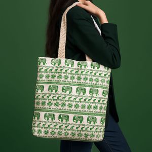 Elephant Print Tote Bag