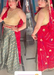 Ye Complete Dress Mne Ek Bar Bhi Nh Phni . Ur Lehnga Phna H . Very Beautiful With Amazing Flair. Check The Vedio For More Details