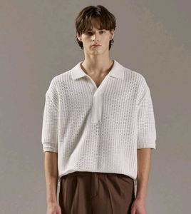 maison mined punched mesh oversized knit