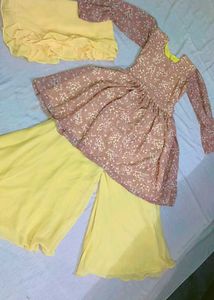 Sharara Frock With Dupatta