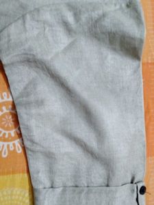 Classic Grey Button-Up Top