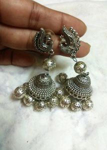 Light Weight Oxidised Earrings