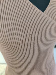 Ribbed Nude Full Sleeves Top
