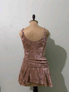 Velvet Ruched Cocktail Dress