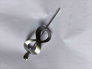 Infinity Hair Pin with Heart Charm
