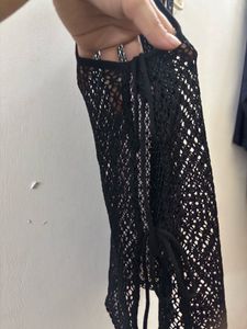 H&amp;M Black Crochet Tank Top