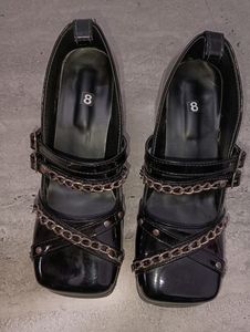Gothic Style Trending Chain Platform Shoes