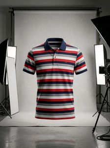 Classic Striped Polo Shirt