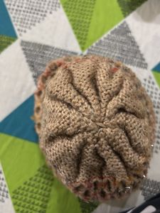 Knitted Beanie with Colorful Details