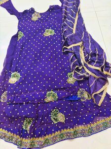 Vibrant Purple Embroidered Kurta Suit