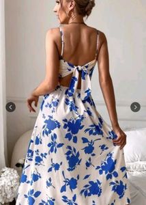 Floral Print Midi Dress, beach wear