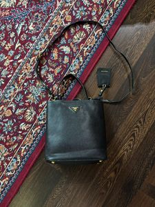 Prada Black Leather Shoulder Bag