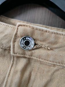 Beige Wide Leg Casual Pants
