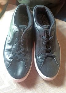 Puma Black Leather Sneakers