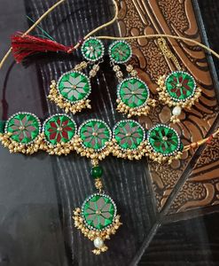 Emerald Mirror Jewelry Set