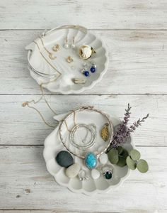 Seashell Trinket Dish - Coastal Chic Decor
