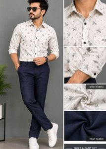 Stylish Men's Printed Shirt and Pant Set