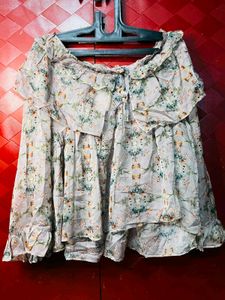 Floral Ruffle Off-Shoulder Top