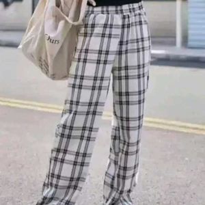 white checkered Pants