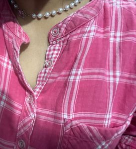 Dnmx Pink Cotton Shirt Large Size