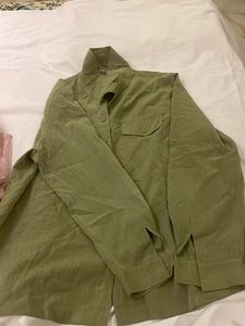 Olive Green Button-Up Shirt