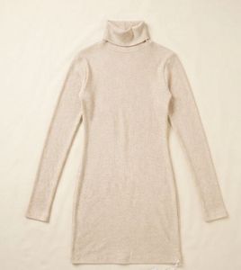 Cozy Knit Turtleneck Mini Dress
