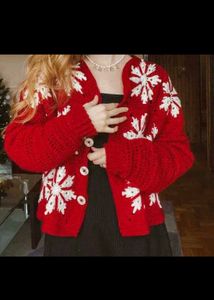 Cozy Snowflake Crochet Cardigan