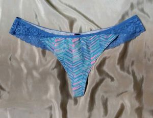 Stylish Printed Thong Panty Lace