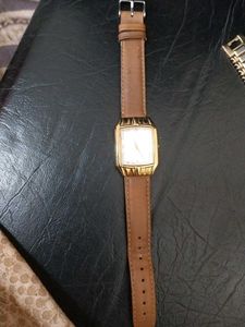 Timex Gold Tone Rectangle Watch