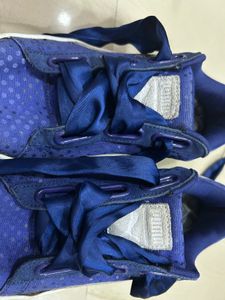 Puma Blue Polka Dot Ribbon Sneakers