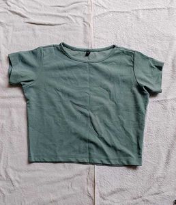 Cute Baby Blue Crop Top