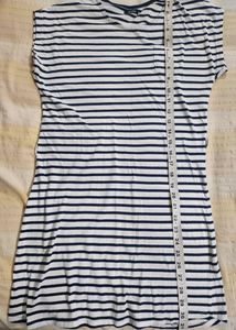 Combo Of White And A Stripes Dress For 11-12yr Gir