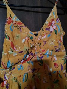 ​🍊 Vibrant Floral Tiered Mini Dress