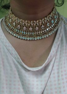 Stunning Kundan Choker Necklace 2 sets