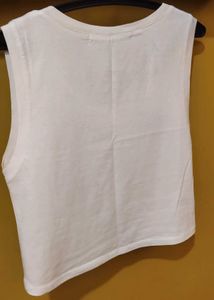 White "I Love Peace" Heart Tank Top