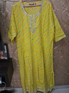 Swasti Plus Size Lehariya Striped A-Line Maxi