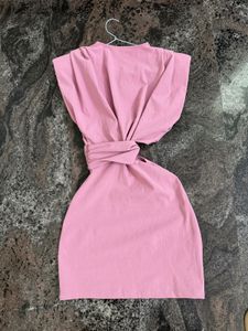 Chic Pink Midi Dress
