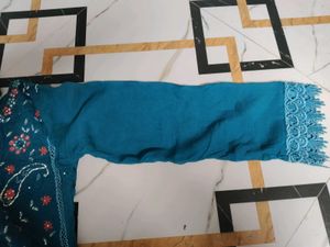 Beautiful Teal Embroidered Kurta Set