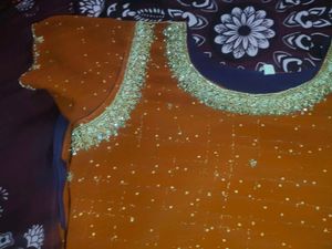 Elegant Orange Kurta Set with Palazzo Pants