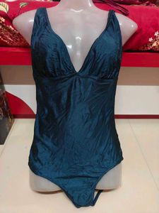 Metallic Teal One-Piece Swimsuit