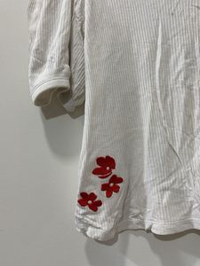 White Embroidered Top