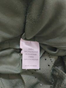 Bossini Olive Green Sleeveless Eyelet Top